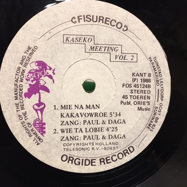 Paul*, Daga* & Iwan* : Kaseko Meeting Vol. 2 (12")