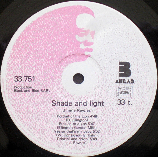 Jimmie Rowles* : Shade And Light (LP, Album)