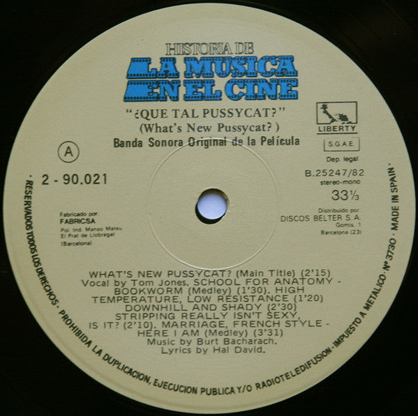 Burt Bacharach : ¿Qué Tal Pussycat? (What's New Pussycat?) (LP, RE)