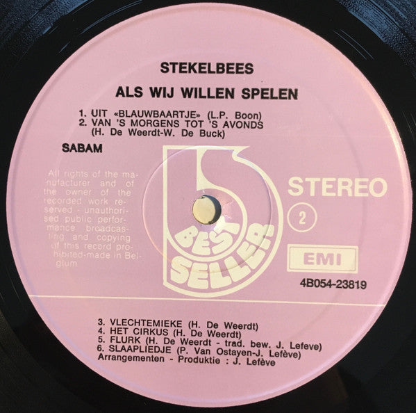 Stekelbees : Als Wij Willen Spelen ... (LP, Album)