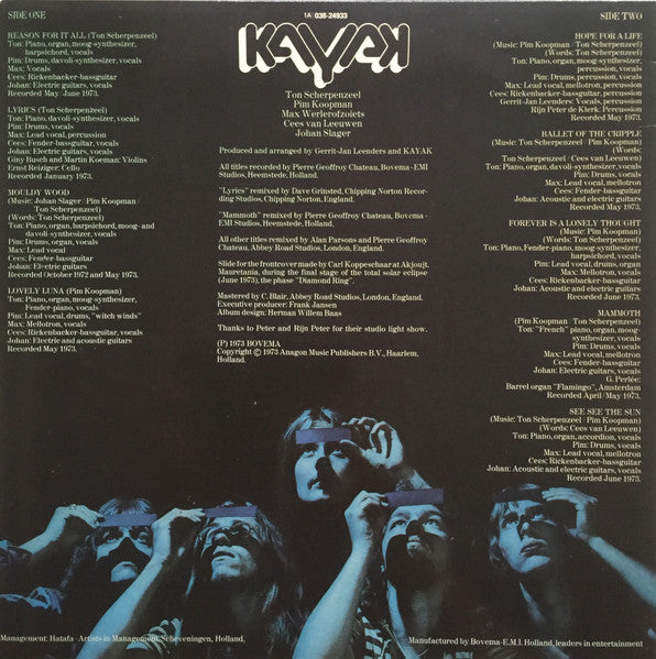 Kayak : See See The Sun (LP, Album, RE)