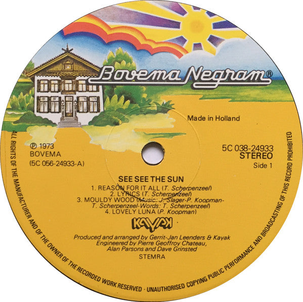 Kayak : See See The Sun (LP, Album, RE)