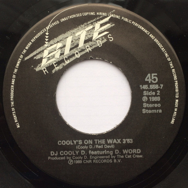 Cooly D Featuring D-word : Batman Goes Hype (7")