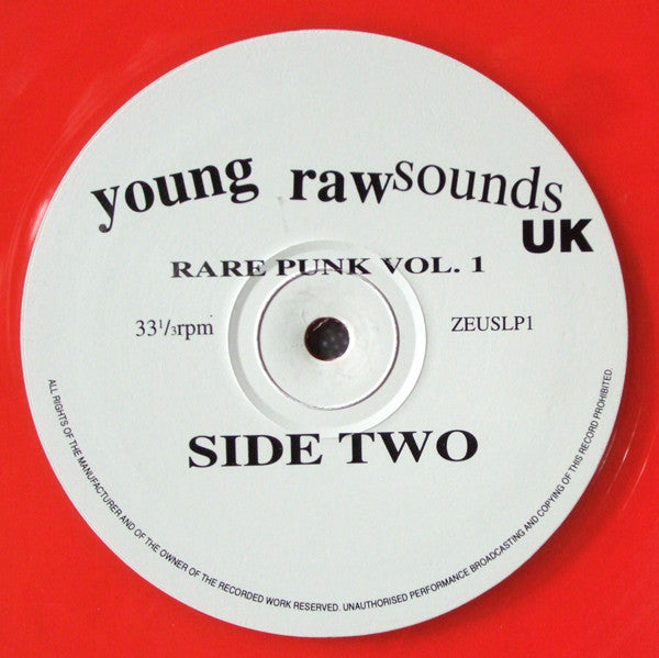 Various : Young Raw Sounds UK (Rare Punk Vol 1) (LP, Comp)