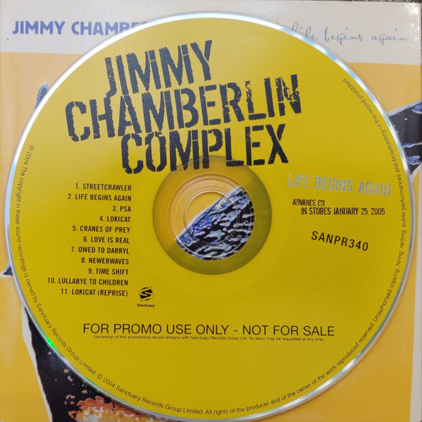 Jimmy Chamberlin Complex : Life Begins Again (CD, Album, Promo)
