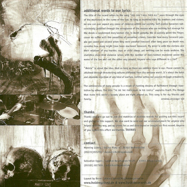 Hold Regained : Die As Fast As You Can (7")