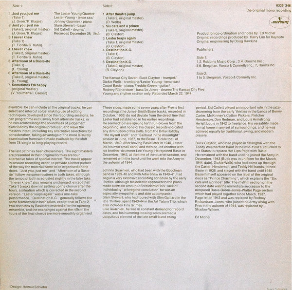 Lester Young : "Pres" At His Very Best (LP, Comp, Mono, RE)