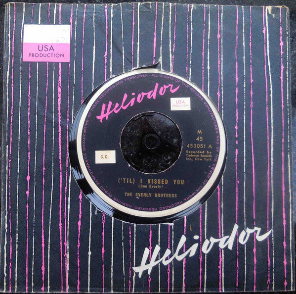 The Everly Brothers* : ('Til) I Kissed You (7", Single, Mono)