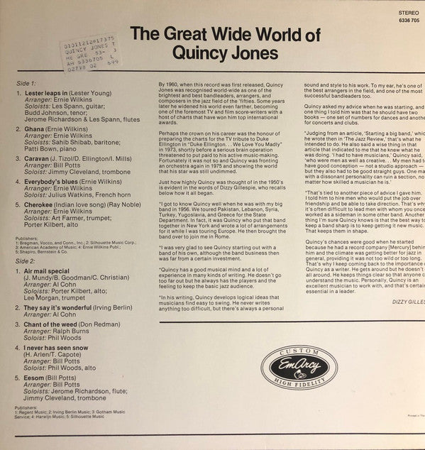 Quincy Jones : The Great Wide World Of Quincy Jones (LP, Album, RE)