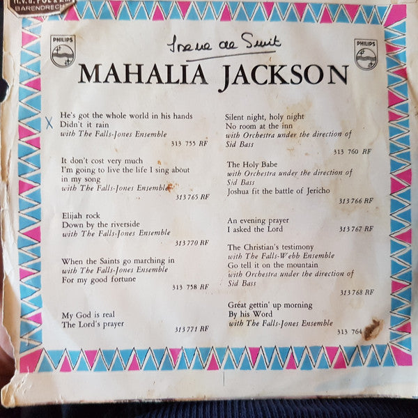 Mahalia Jackson With Percy Faith & His Orchestra : The Holy City / Just As I Am (7", Single, Mono)