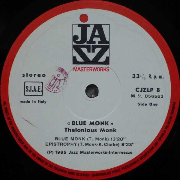 Thelonious Monk : Blue Monk (LP, Comp)