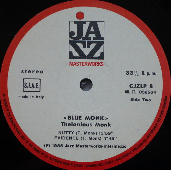 Thelonious Monk : Blue Monk (LP, Comp)