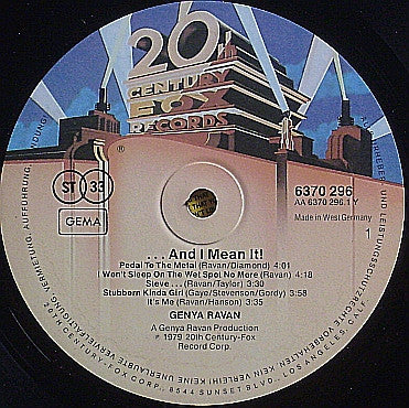 Genya Ravan : ...And I Mean It! (LP, Album)