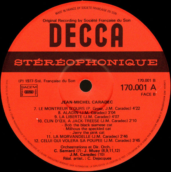 Jean-Michel Caradec : Jean-Michel Caradec (LP, Album)