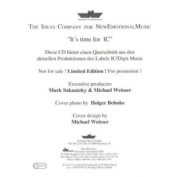 Various : It's Time For IC (Music For The Eyes Of Your Mind) (CD, Ltd, Promo, Smplr)