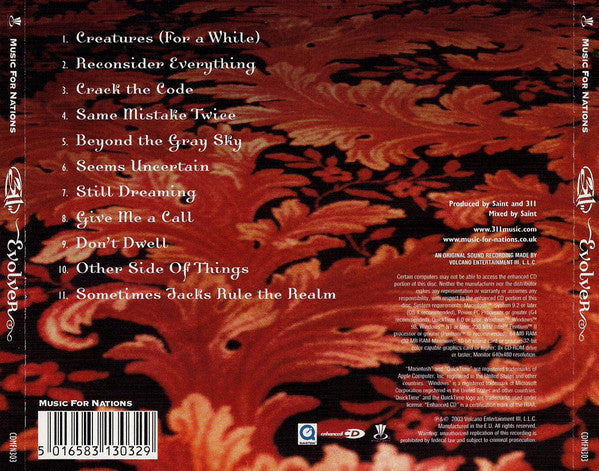 311 : Evolver (CD, Album, Enh)