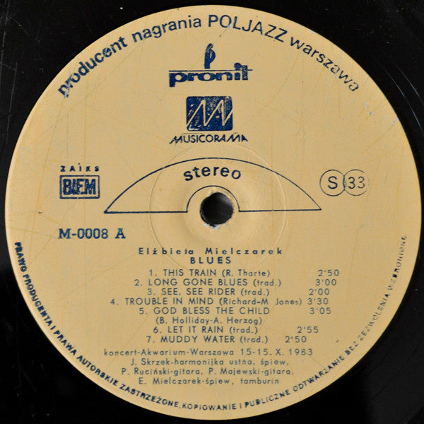 Elżbieta Mielczarek : Blues Koncert (LP)