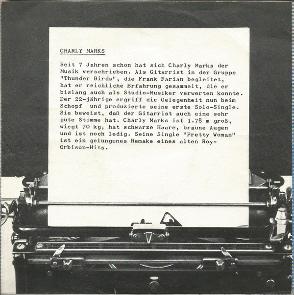 Charly Marks : Pretty Woman (7", Single)