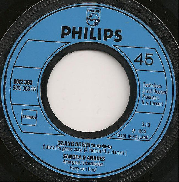 Sandra & Andres : Dzjing Boem! Te-Ra-Ta-Ta (7", Single)