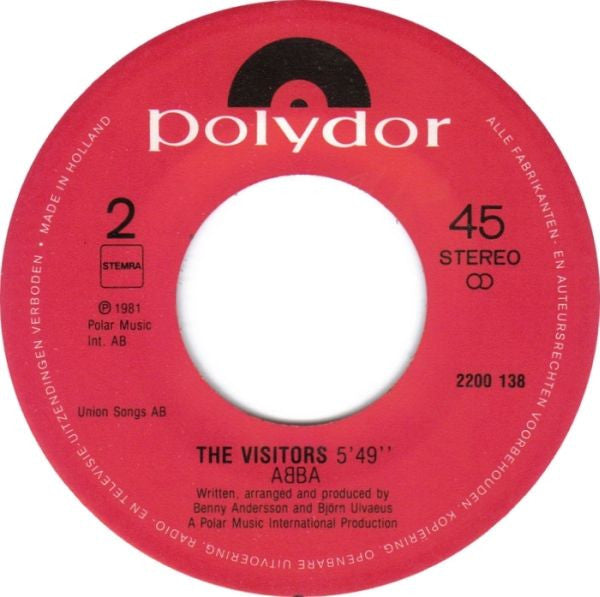 ABBA : Head Over Heels / The Visitors (7", Single)