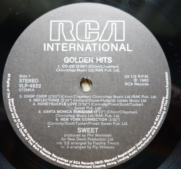The Sweet : Golden Hits (LP, Comp)