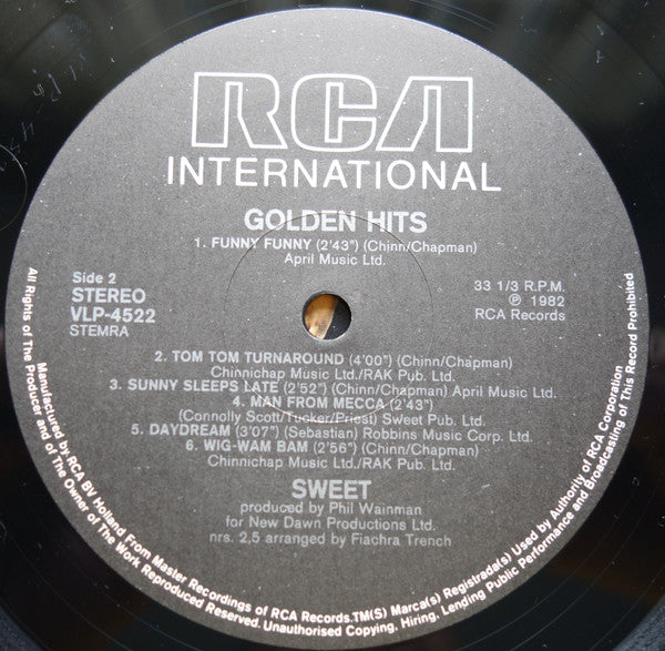 The Sweet : Golden Hits (LP, Comp)