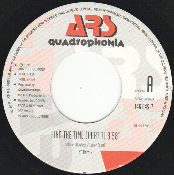 Quadrophonia : Find The Time (Part 1) (7")