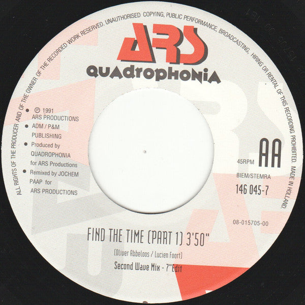 Quadrophonia : Find The Time (Part 1) (7")