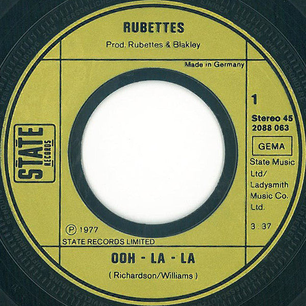 Rubettes* : Ooh-La-La (7", Single)