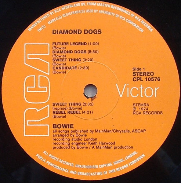 David Bowie : Diamond Dogs (LP, Album, Gat)
