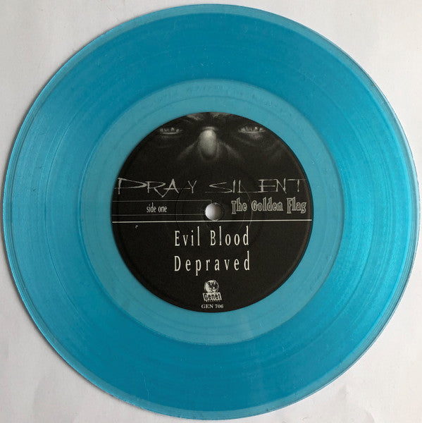 Pray Silent : The Golden Flag (7", Blu)