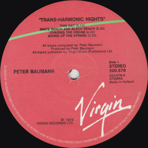 Peter Baumann : Trans Harmonic Nights (LP, Album)