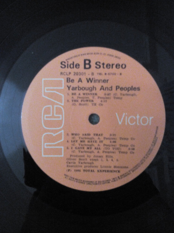 Yarbrough & Peoples : Be A Winner (LP, Album)