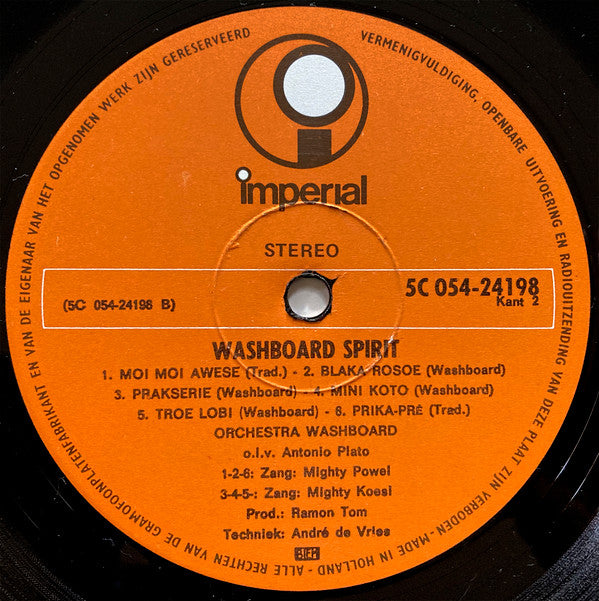 Orchestra Washboard : Washboard Spirit (LP, Album)