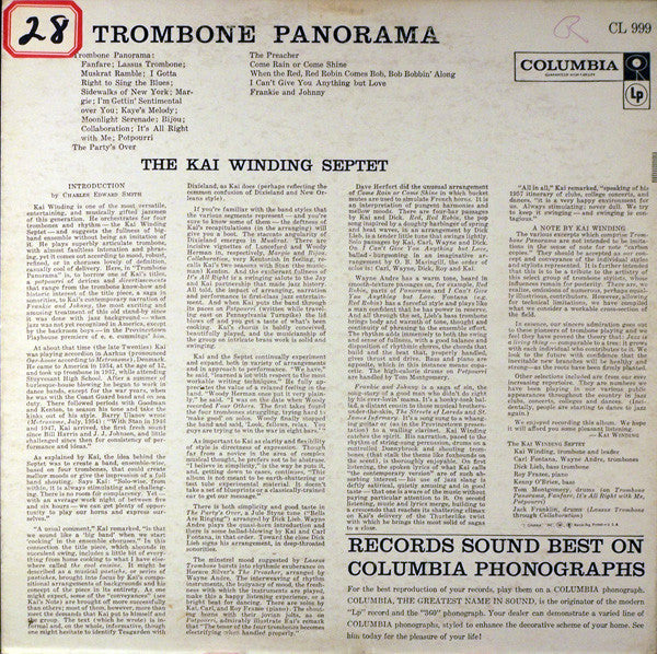 The Kai Winding Septet* : Trombone Panorama (LP, Album)