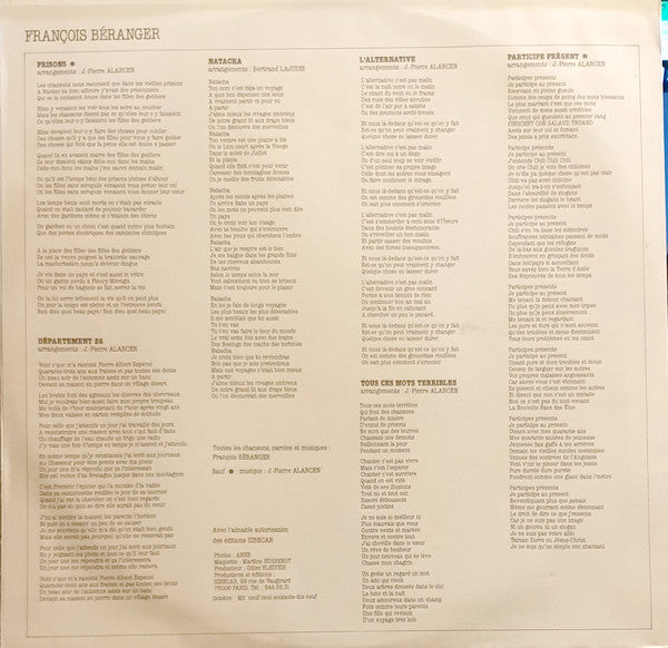François Béranger : François Béranger (LP, Comp)