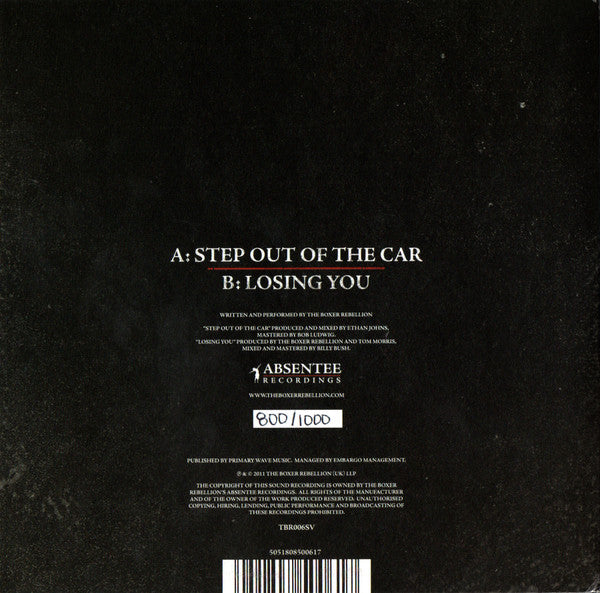 The Boxer Rebellion : Step Out Of The Car (7", Single, Ltd, Num)