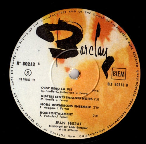 Jean Ferrat : Nuit Et Brouillard (10", Album)
