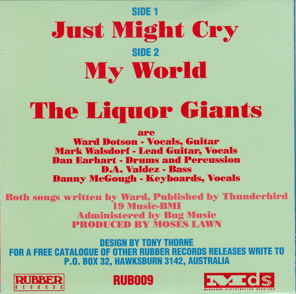 Liquor Giants : Just Might Cry (7", Single)