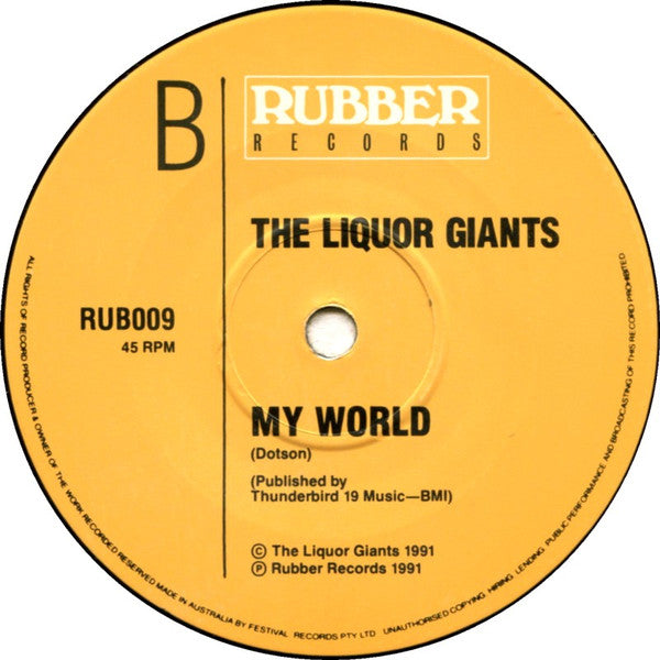 Liquor Giants : Just Might Cry (7", Single)