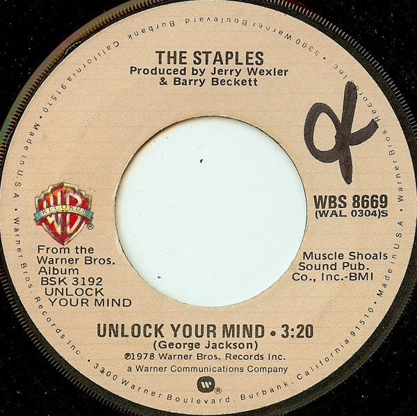 The Staples : Unlock Your Mind (7")