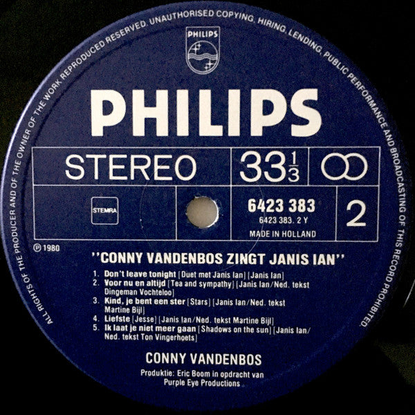 Conny Vandenbos : Conny Vandenbos Zingt Janis Ian (LP, Album)