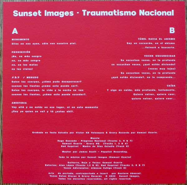 Sunset Images : Traumatismo Nacional (LP, Album, Ltd, RP, Blu)