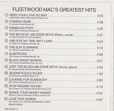 Fleetwood Mac : Greatest Hits (CD, Comp)
