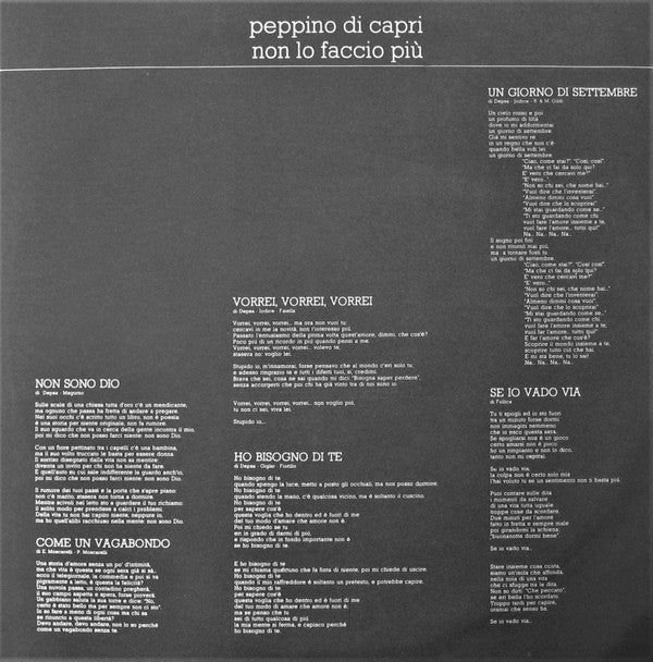 Peppino Di Capri : Non Lo Faccio Più (LP, Album)