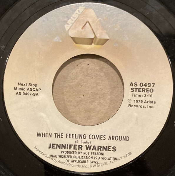 Jennifer Warnes : When The Feeling Comes Around (7", Single, Ter)