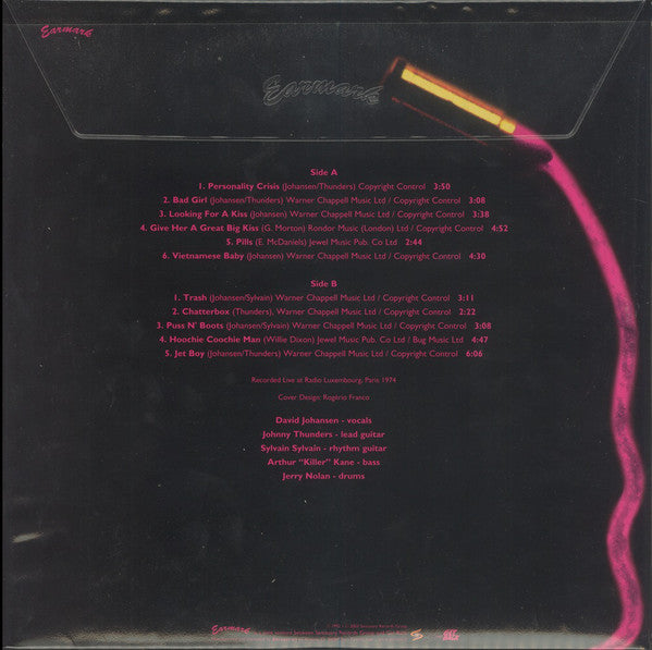 New York Dolls : Live In Concert (Paris 1974) (LP, Album, RE)