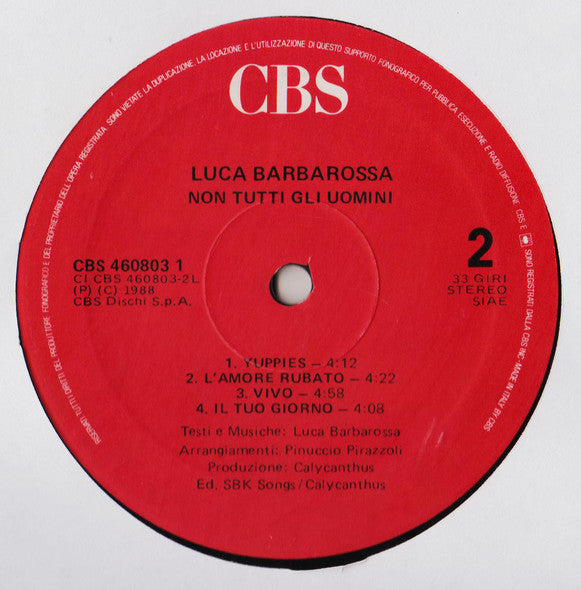 Luca Barbarossa : Non Tutti Gli Uomini (LP, Album)