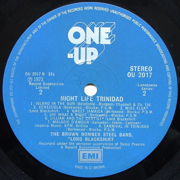 The Brown Bomber Steel Band And Lord Blackshirt : Night Life Trinidad (LP, Album)