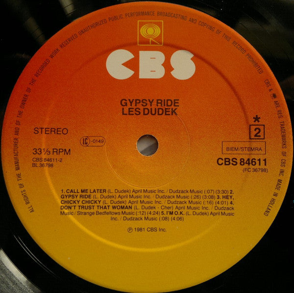 Les Dudek : Gypsy Ride (LP, Album)